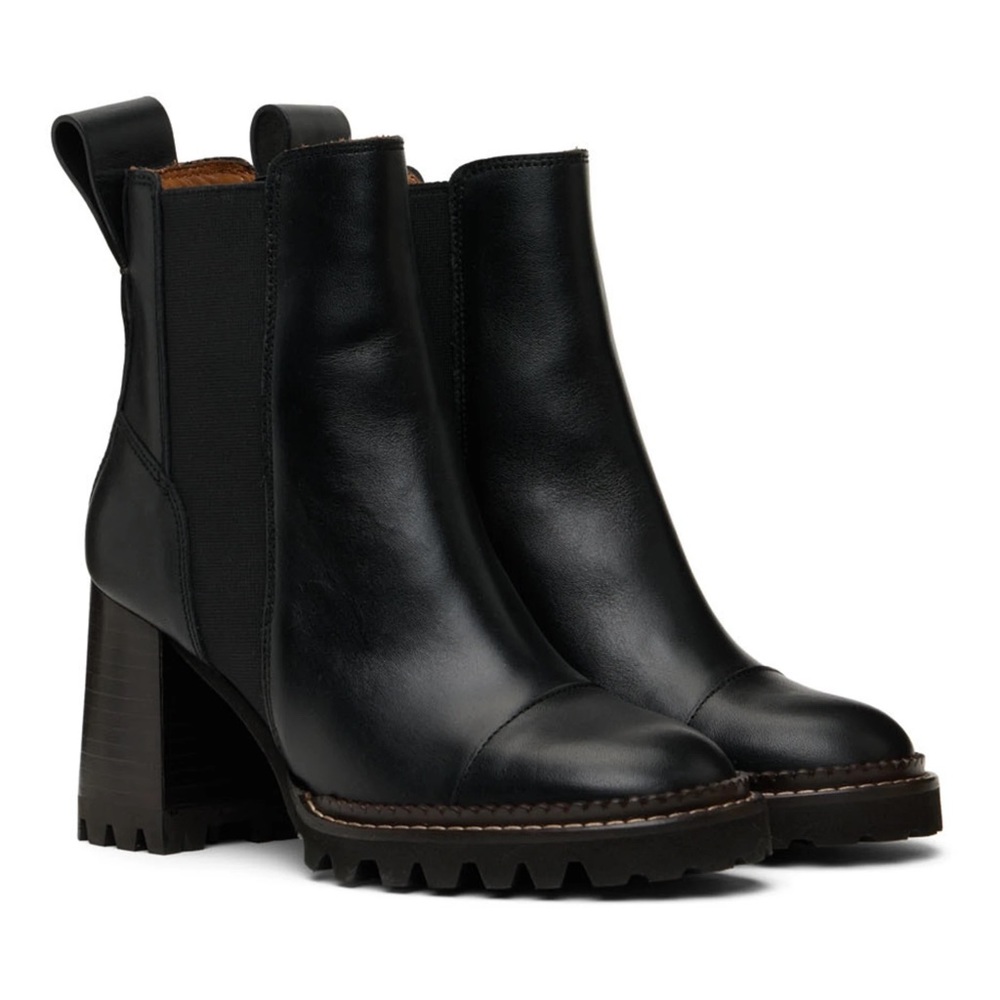 Black Mallory Ankle Boots | See by Chloe